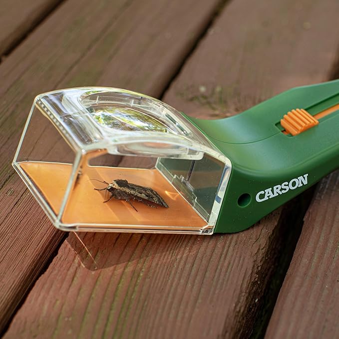 Carson BugView 5X Magnifying Glass Quick-Release Bug Catcher Indoor and Outdoor Tool for Kids or Adults (HU-10)