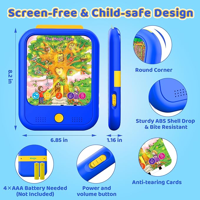 Kids Learning Tablet Bilingual, Montessori Educational Learning Toys for Toddlers 2-5 Year Olds, with 2000+ Words and Games, Autism Sensory Speech Therapy Toys, 2 3 4 5 Year Old Boy Girl Birthday Gift