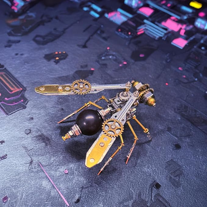 3D Metal Model Kits, Insect Wasp Bug Mechanical Steampunk Sculpture,DIY Projects Metal Building,Arts and Craft Sets,Making Kit,Birthday Gifts, (Mechanical Wasp)