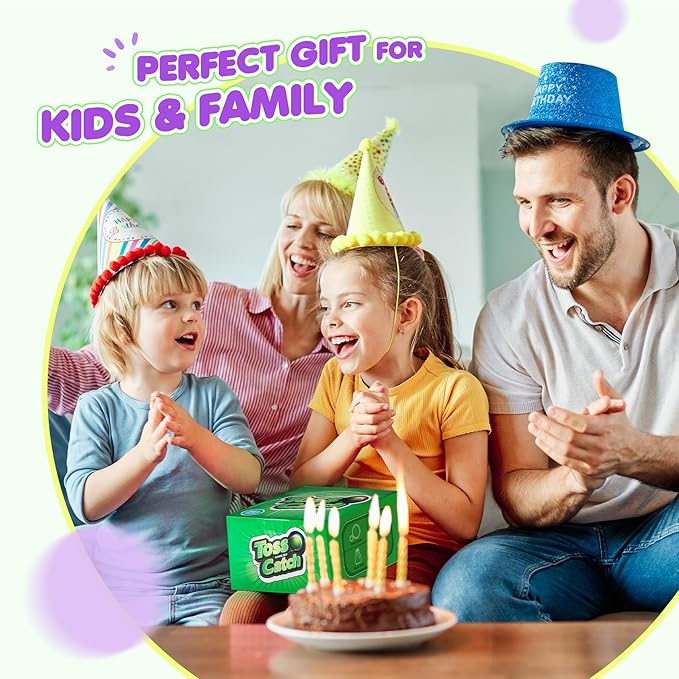 Toss and Catch Ball Set Upgraded - Family Games Kids Toys for Stocking Stuffers - Water-Resistant Great for Beach Pool Yard - Christmas Toys Gift for Boys Girls Teens 3 4 5 6 7 8 9 10 11 12+ Years