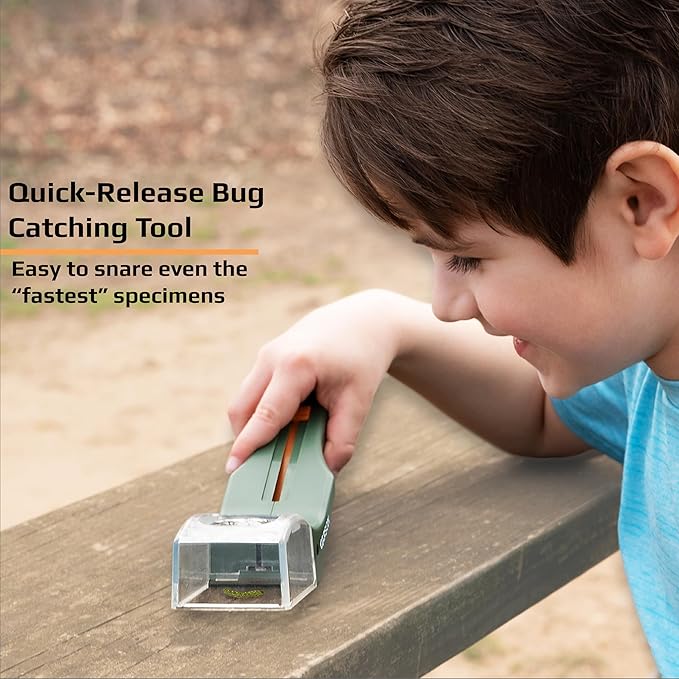 Carson BugView 5X Magnifying Glass Quick-Release Bug Catcher Indoor and Outdoor Tool for Kids or Adults (HU-10)