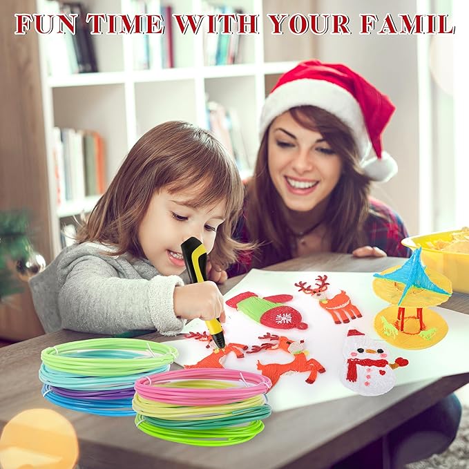 3D Pen Filament Refills 32 Colors 320ft Each Color 10 feet 1.75mm PLA 3D Pen Filament Christmas Gifts (32 Colors)