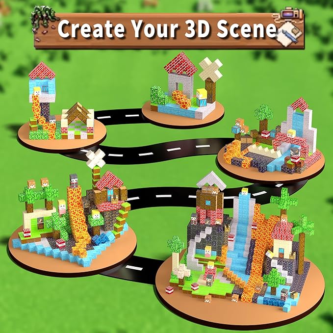 200 PCS Building Blocks, 3D Construction Build Toys, STEM Sensory Building Cubes (Multicolor-200PCS)