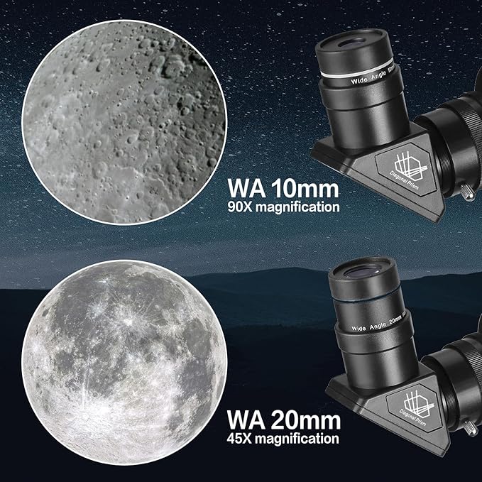 Telescope for Adults High Powered, 80mm Aperture 900mm Professional Refractor Telescope for Adults & Beginners, Compact and Portable Travel Telescopio with Carrying Bag and Designed Phone Adapter