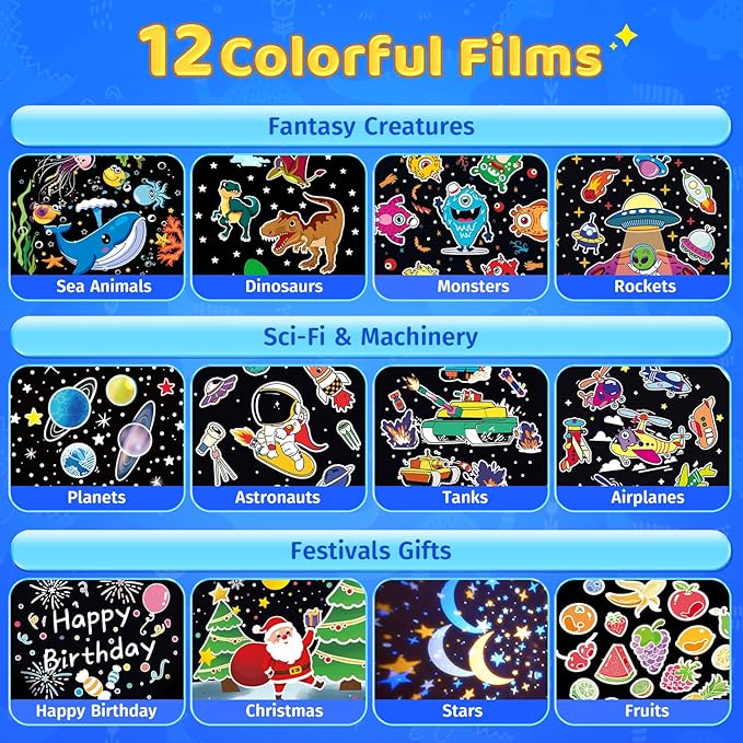 Dinosaur Toys for Kids 3-5 | 12HD Films+15 Sleeping Sounds+7 Colors+360°Rotating | Dinosaurs Primal Hatch Dinosaur Egg Boy Toys for Boys Star Projector Kids Toys Sound Machine Egg Light for Nursery