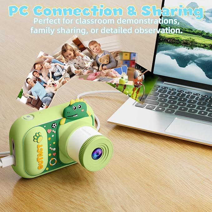 Microscope for Kids Handheld Mini Portable Digital Rechargeable 1000X with 2.4 Screen 1080P 3 in 1 Microscope Photography Recording Edu Gift Age 4-6 8-12 Children Students