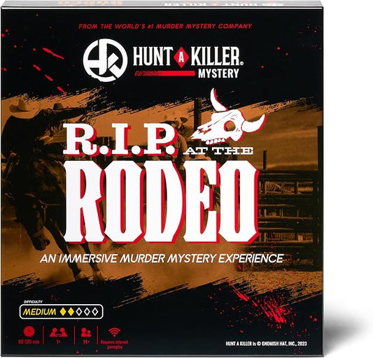 Hunt A Killer: R.I.P at The Rodeo, Solve The Murder of a Rodeo Clown in an Immersive True Crime Experience, A Mystery Party Game for Adults and Stocking Stuffer Gift Ideas, for Ages 14+