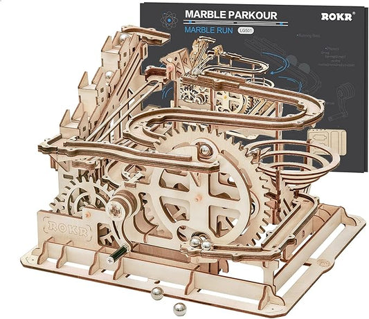 ROKR 3D Puzzles for Adults,Wooden Marble Run,3D Wooden Puzzles for Adults Kids Ages 12-14,Wood Puzzles Adult,Model Kits for Adults,STEM Projects for Kids Ages 12-16,Home Decor Hobbies for Men Women