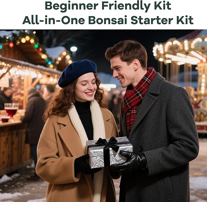 Bonsai Tree Kit for Beginners - Unique DIY Japanese Bonsai Trees, Crafts for Adults, for Women & Men,Complete Indoor Plant Kit