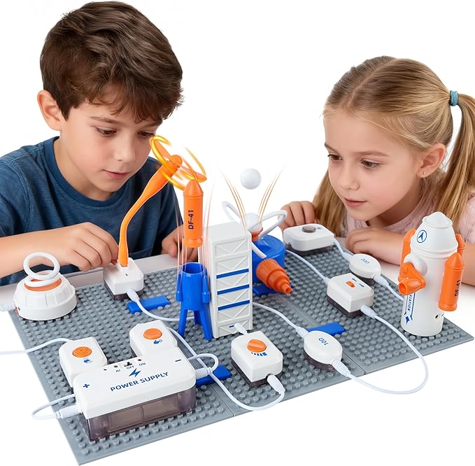 Science Kits for Kids, Space Theme Circuit Exploration Kits with 300+ Projects & Voice Control, STEM Toys Electronics Circuit Board for Kids 8-12, Birthday Gift for Boys (Advanced Edition)
