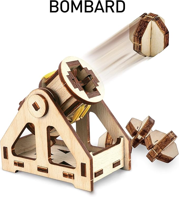 NATIONAL GEOGRAPHIC Da Vinci Model Kit - Catapult Kit for Kids, 3D Puzzle Building Toy for Boys and Girls, Wood Building Kit for Kids, A Great STEM Project, Engineering Model Kit (Amazon Exclusive)