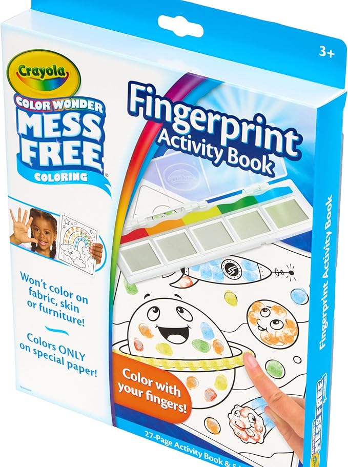Crayola Color Wonder Mess Free Fingerprint Ink Painting Activity Set, Toddler Finger Painting Alternative, Stocking Stuffers for Kids, Holiday Gifts