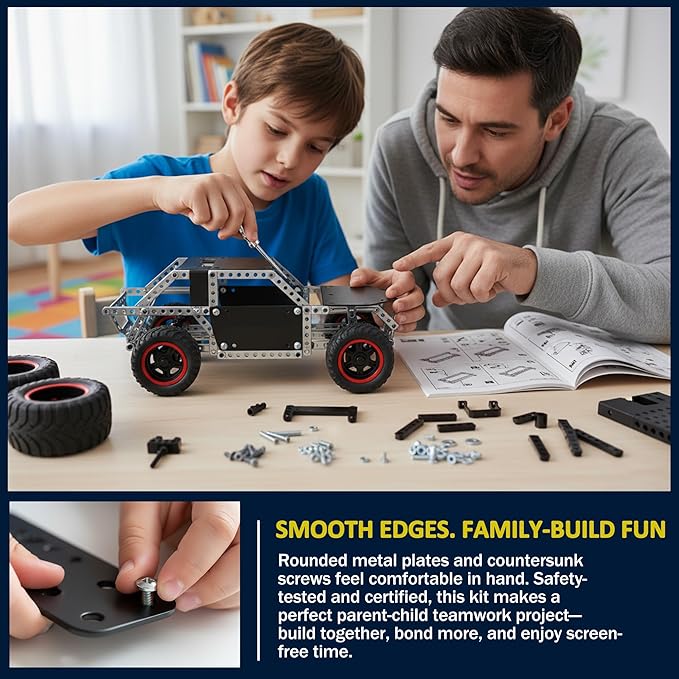 Engineering 20-in-1 Motorized STEM Building Kit – 600+ Pieces Construction Toy Set for Kids Girls Boys