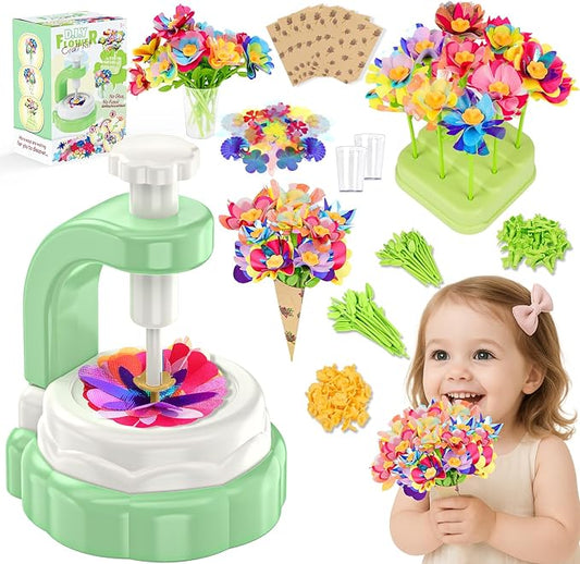 Art Flower Bouquet Craft Kit, DIY Arts & Crafts Flower Toy for Kids, Build Your Own Bouquet, Creative Educational Gift for Toddlers Kids, Christmas Birthday Gift for 4 5 6 7 8+ Year Old Girls and Boys