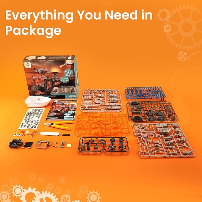 Sillbird Solar Robot Building Kit Christmas STEM Gift for Boys Aged 8-13, 15-in-1 DIY Science Educational Robotic Toy for Kids Teens Birthday, Powered by The Sun or Battery with 212 Pieces