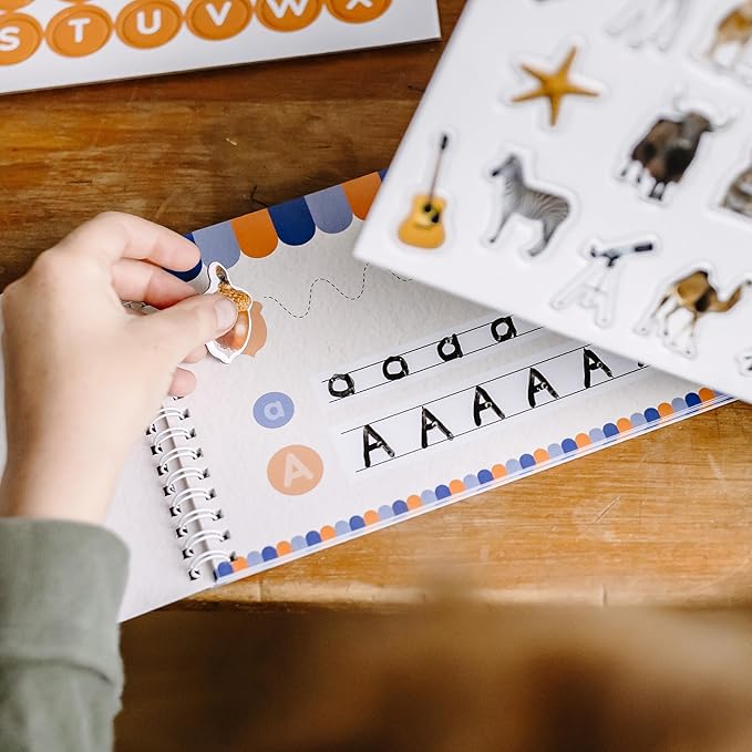 Montessori Phonics Flash Cards and Alphabet Workbook, Hands-On Learn to Read and Write System with Letter Tracing, Preschool Educational Learning Set for Kids Ages 3–7