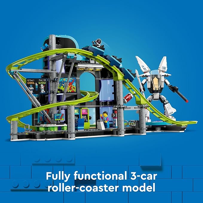 LEGO City Robot World Roller Coaster Building Set - Kids Engineering Toy with Posable Mech Suit for Boys & Girls, Ages 8+ - Gift Ideas for Christmas - 60421