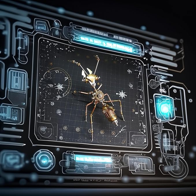 3D Steampunk Metal Insect Bug Mechanical Sculpture Insect Puzzle Ant Model Engineering Puzzle DIY Projects for Birthday Present,Funny (Ant)