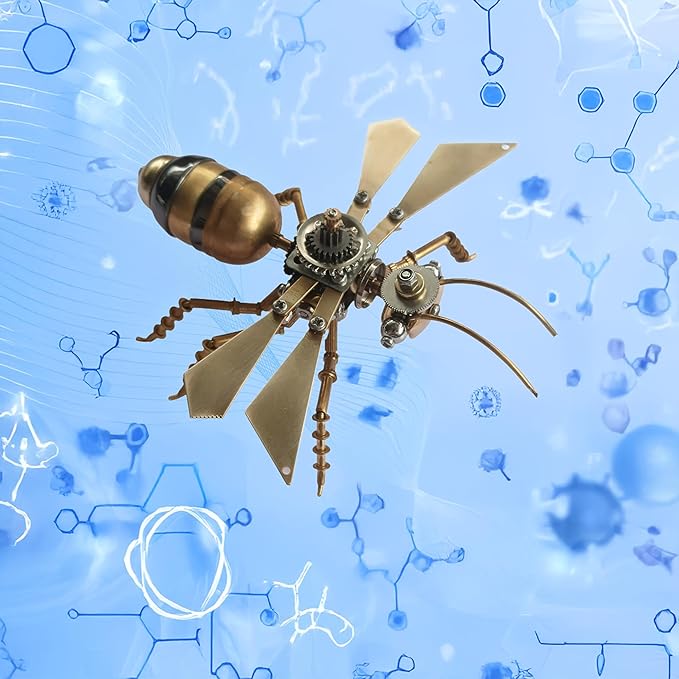 3D Steampunk Metal Puzzle, Mechanical Flying Ants Insects Model Building Kits, Arts & Crafts DIY Projects Hobby Kit,Funny Ideas for Birthday (Flying Ants)
