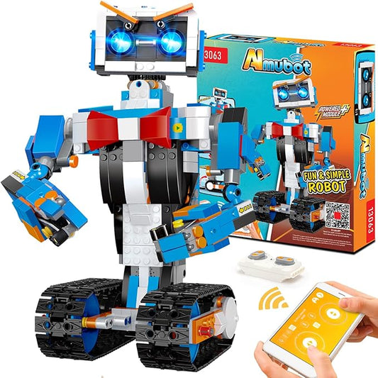 anysun STEM Building Robot Toys for Kids 8-12, Educational Science Build Block Kits, Educational Remote Control Toy with App Control, Birthday Gift Ideas for Boys and Girls