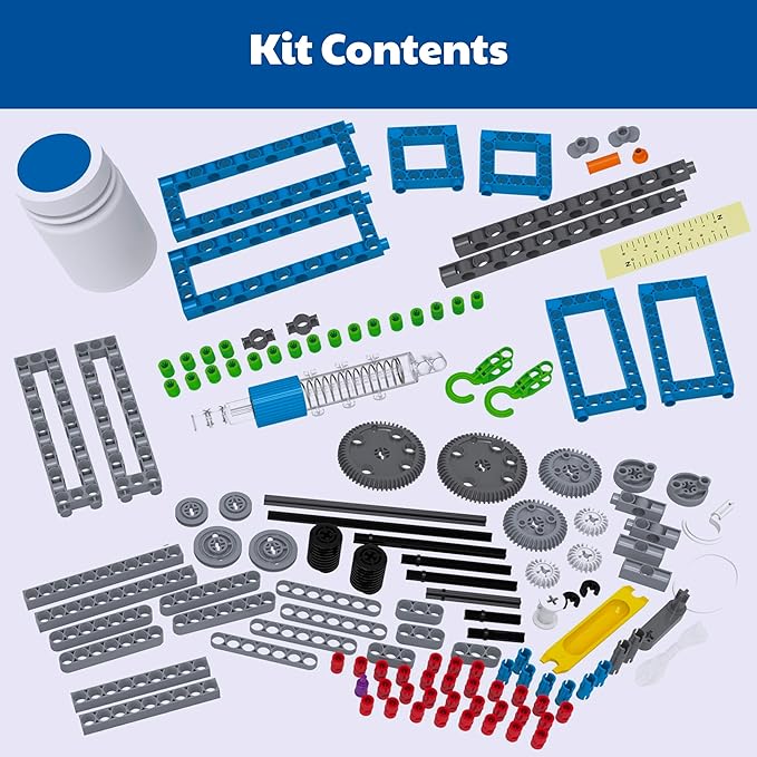 Thames & Kosmos Simple Machines Science Experiment & Model Building Kit, Introduction to Mechanical Physics, Build 26 Models to Investigate The 6 Classic Simple Machines