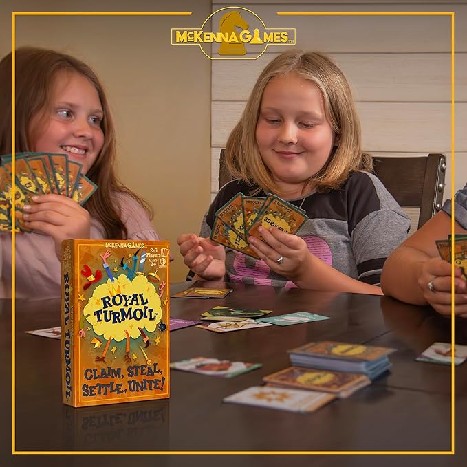 Royal Turmoil – New Wildly Fun Card Game for Kids 8-12, for Kids and Adults, Family Game and Learning Game for Family Night with Fast Setup and Fun Play