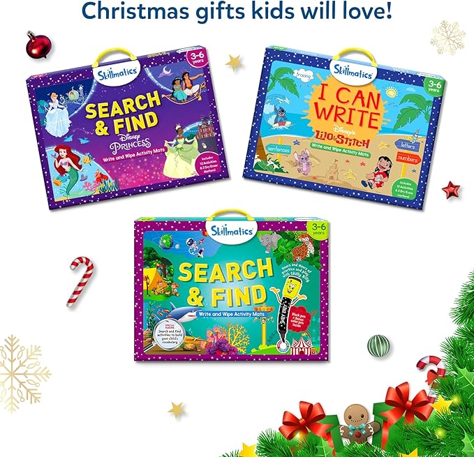 Skillmatics I Can Write Disney's Lilo & Stitch - Reusable Preschool Learning Activities, Educational Toy and Game, Back to School Supplies, Gifts for Students, Kids, Toddlers Ages 3, 4, 5, 6