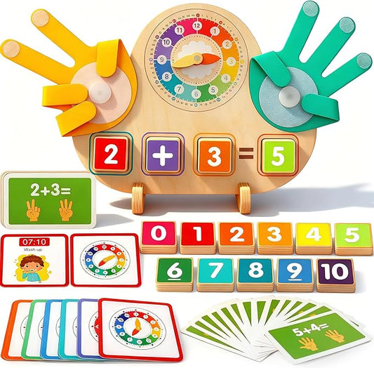 Toddler Learning Toys for 3+,Montessori Preschool Educational Learning Activities Counting & Number Blocks Toys Math Games Christmas Stocking Stuffers Gifts for Girl Boys