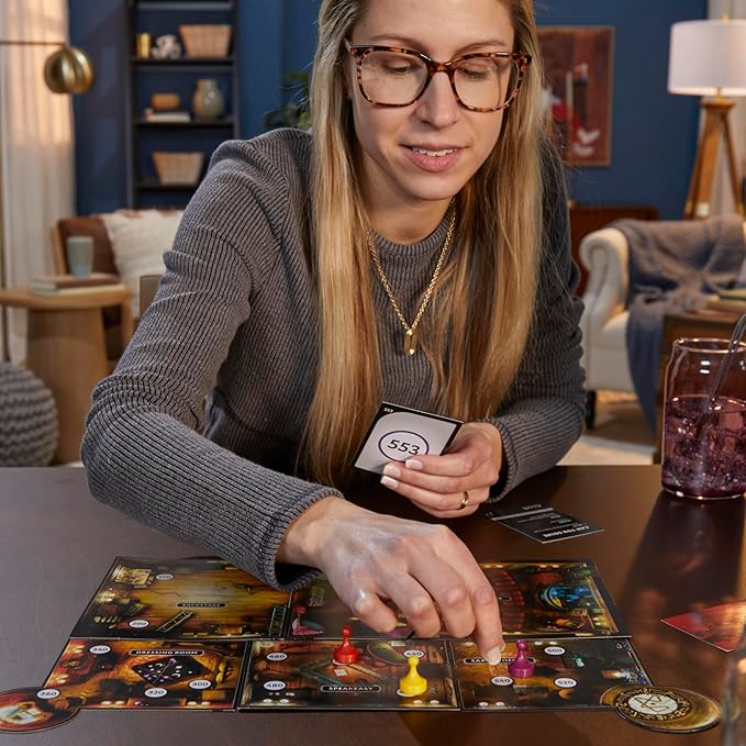 Clue Escape: The Illusionist’s Club Board Game | Escape Room Family Game | 1-Time Solve Mystery | Ages 10+ | 1-6 Players | Difficulty 4 | 90-120 Mins. (Amazon Exclusive)
