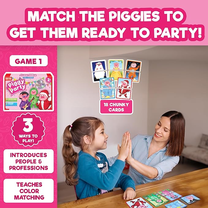 Doctor Jupiter My First Box of Games for 2 to 4- Pink | Birthday Gift for 2 Year Old Girls | Toys for Ages 2-4 | Toddler Toys for 2-3-4 Year Old | Learning & Education Toys