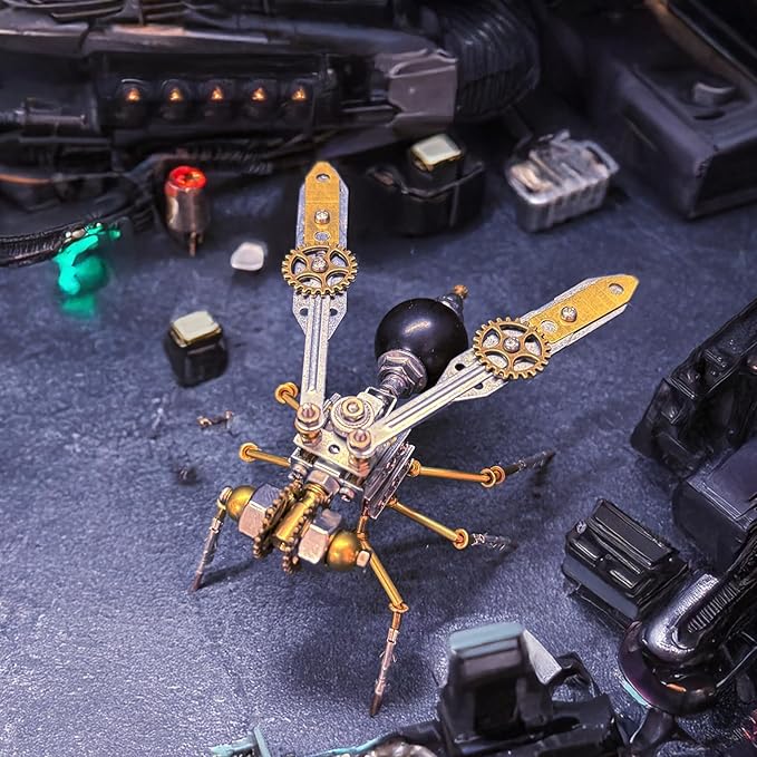 3D Metal Model Kits, Insect Wasp Bug Mechanical Steampunk Sculpture,DIY Projects Metal Building,Arts and Craft Sets,Making Kit,Birthday Gifts, (Mechanical Wasp)