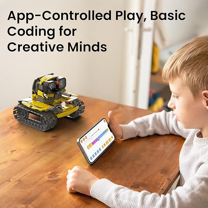 Sillbird Robot Building Kit with Remote Control for Boys Ages 8-14, Christmas STEM Coding Robotics Technic Toy Birthday Creative Gifts for Kids, Buildable 5in1 Models with 435 Pieces