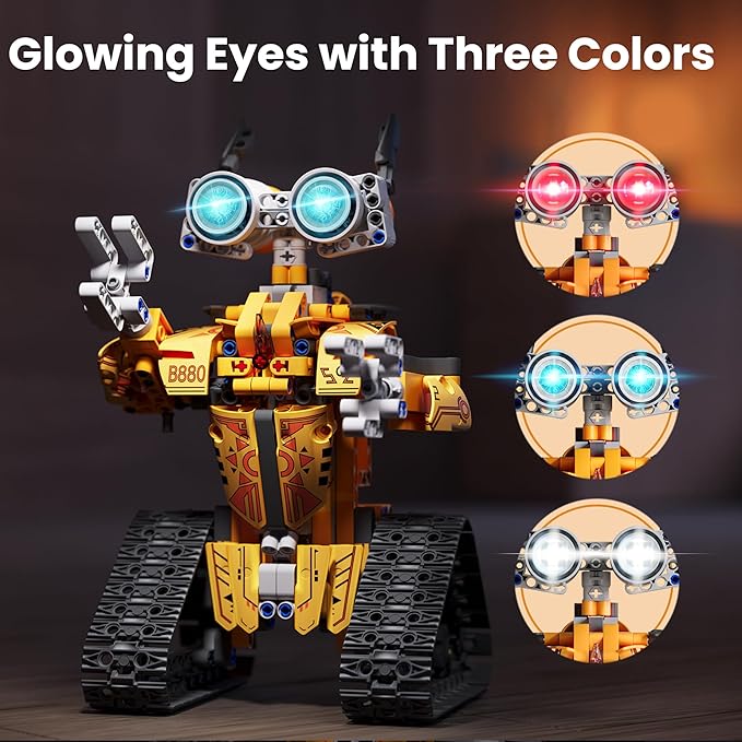 Sillbird Robot Building Kit with Remote Control Christmas STEM Gifts for Boys Age 8-12, Technic Buildable 3in1 Model Coding Robotic Set Birthday Toys for Kids Teens (468 Pieces)