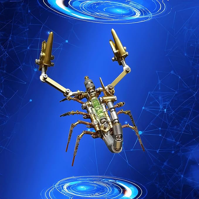 Metal Insect Scorpion Model, Steampunk Bug Mechanical, 3D Metal Puzzle, Arts and Crafts Hobby Kit,DIY Projects for Birthday(Leveling Scorpion)