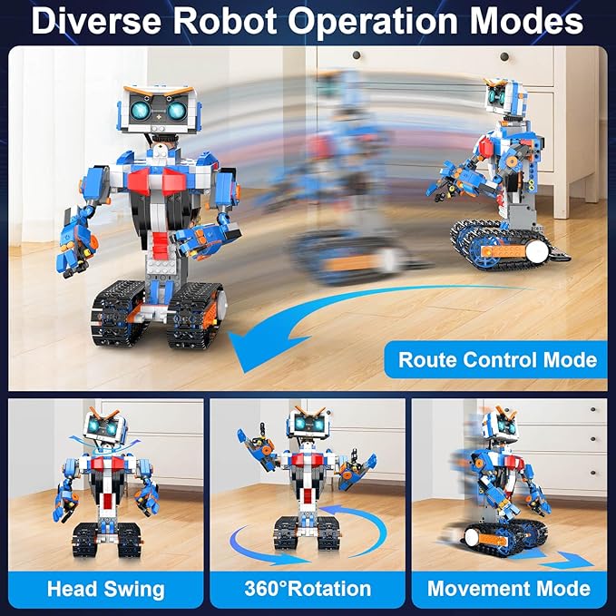 PIKARO Robot Robotics for Kids Ages 8-12 Boys Girls with App & Remote Control, stem Toys for Boys Age 8-13, Build Your Own Robot STEM Building Sets Toys, Birthday (623 PCS)