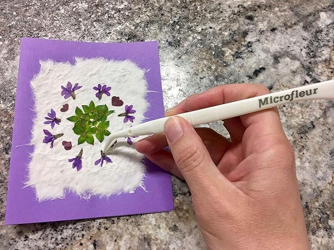 Microfleur Max Microwave Flower Pressing Kit - Complete DIY Floral Pressing Set with Tweezers, Soft Cover Book, & 9"" (23cm) Pressing Flower Frame for Scrapbooking & Art Crafts