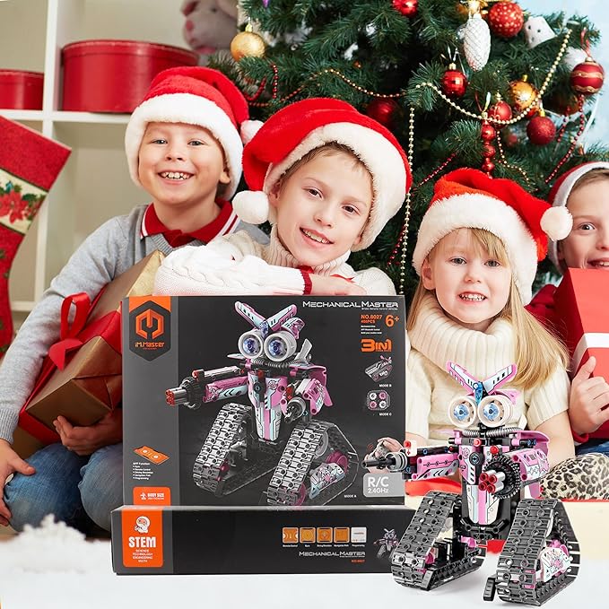 STEM Projects Robot Building Toys for Kids Ages 7-9 8-12 Years Old, Girls 3 in 1 Remote Control Robotics Kit, Educational Science Coding Car Set, Best Birthday