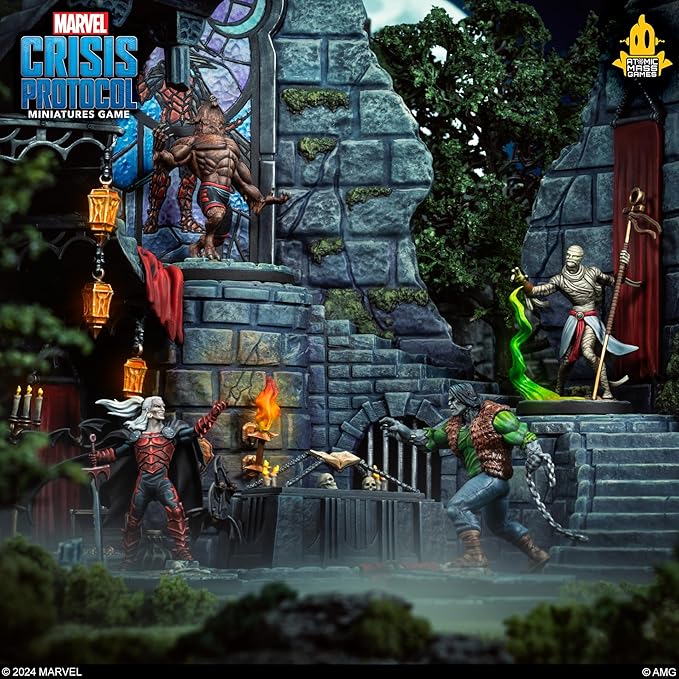 Marvel: Crisis Protocol Tomb of Dracula Character Pack - Add Supernatural Legends to Your Team! Tabletop Superhero Game, Ages 14+, 2 Players, 90 Min Playtime, Made by Atomic Mass Games