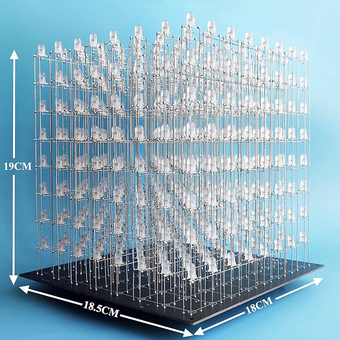 3D Led Cube Kit DIY Electronics Kit (3D8RGB-DIY-KIT)