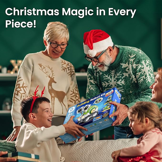 Sillbird Robot Building Kit with Remote Control Christmas STEM Gifts for Boys Age 8-12, Coding Robotic Toys for Kids Birthday - Build 3in1 Model with 478 Pieces