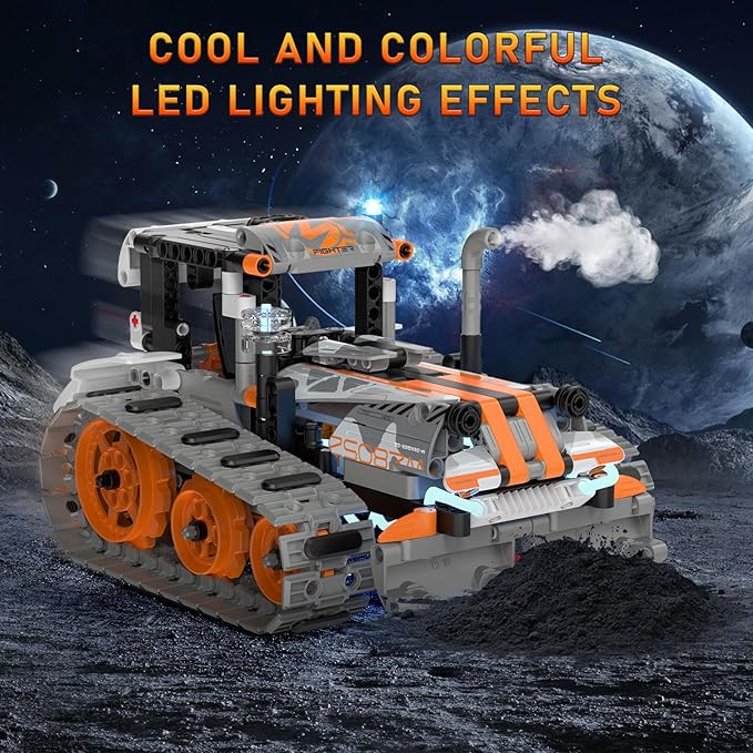 5in1 STEM Building Toys for Kids 6-14, Remote & APP Controlled Mech Robots/Heavy Tanks/Tracked Racer STEM Building Kit for Kid Science Learning, 552 Pcs DIY Erector Sets Gifts for Boys & Girls