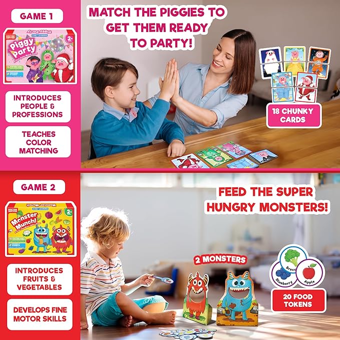 Doctor Jupiter My Big Box of Games for 2 to 4 | Toys for Ages 2-4 | Birthday Gift for 2 Year Old Boys and Girls | Toddler Toys for 2-3-4 Year Old | Learning & Education Toys