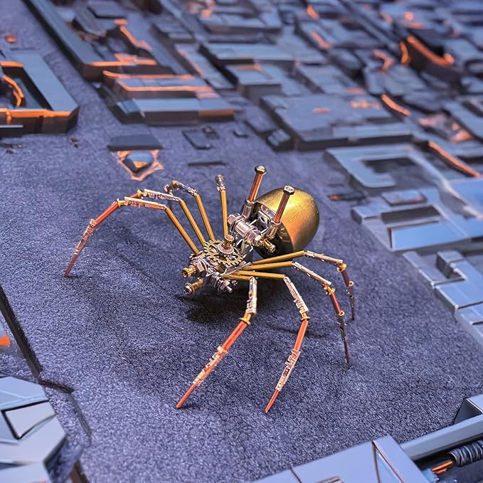 3D Puzzle Metal Model Kits Spider DIY Projects Hobby Kit,Arts & Crafts Making Metal Building Christmas Birthday Gifts (Mechanical Spider E)