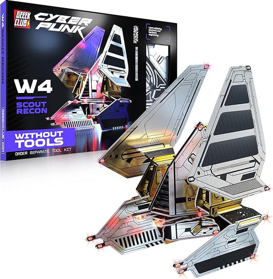 Robot Building Kit - W4 Scout Recon - DIY STEM Science Toys for Kids - Educational Robotics Kit - Printed Circuit Board Set - Build Your Own Robotic Spaceship Kits - Engineering Toy Gift