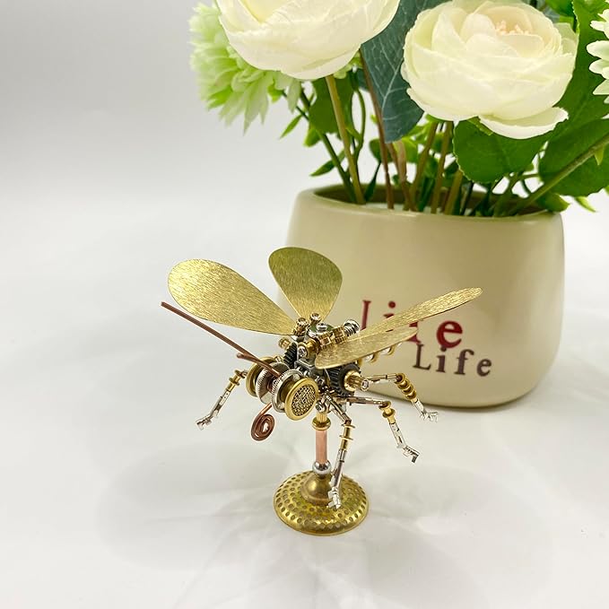 3D Metal Puzzle, Steampunk Butterfly Insect Bug Mechanical Model, Making Kit DIY Projects Metal Building Adult Hobby Kits for Men for Birthday(Butterfly-HD5)