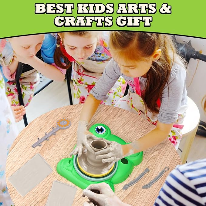 Premium Air Dry Clay for Kids - Natural Modeling Pottery Clay for Wheel, 3.3lbs Kids Arts & Crafts Supplies for School Classrooms, Easter Gifts Toy for Kid, White