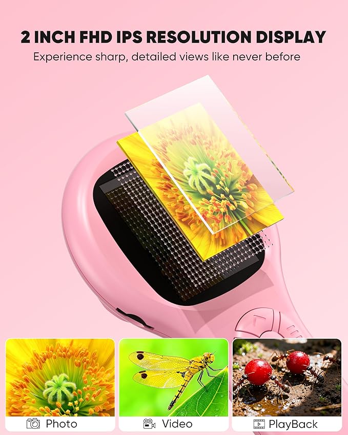 T TAKMLY Mini Pocket Digital Microscope, Macro Fixed Focus Magnifying Glass, Portable Handheld USB Digital Microscope 500x Magnification, 4X Zoom