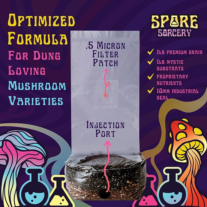 2 LB All-in-One Grow Bag: Up to 16oz of Mushrooms! Nutrient-Enhanced, Injection Port, Just Add Your Own Spores & Grow Like Magic