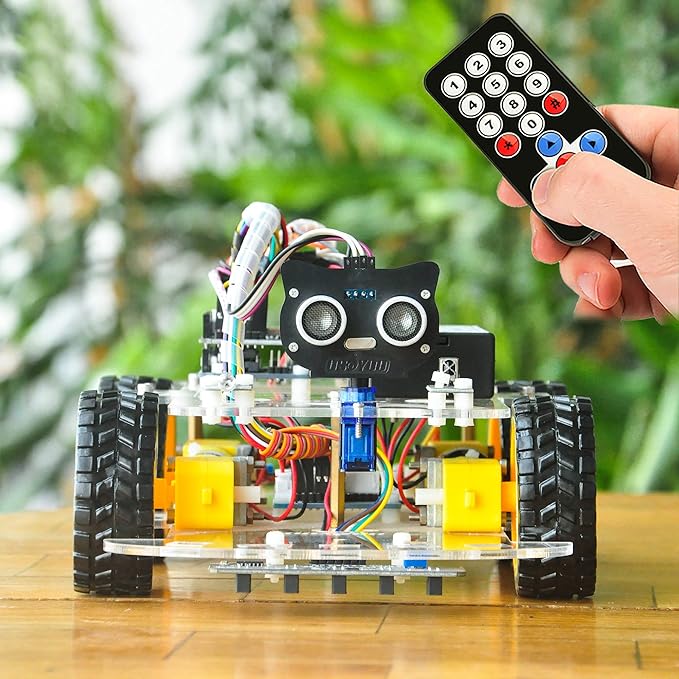 OSOYOO V2.1 Smart IOT Robot Car Kit for Arduino - Early STEM Education for Beginner and Teenager – Learn Circuit, Sensor - Get Hands-on Experience on Programming, Electronics Assembling, Robotics