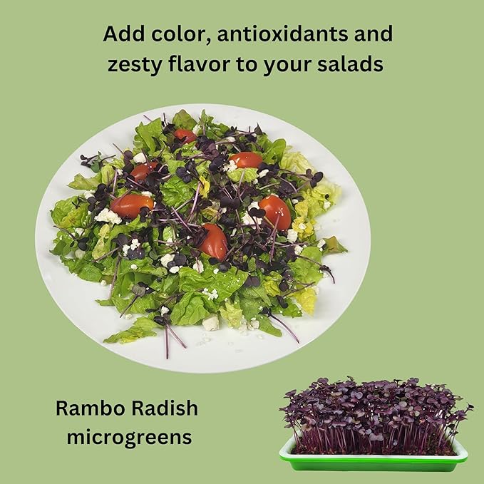 Home Microgreens Kit Refill - Hydroponic Growing Medium - Premeasured for 4 plantings; Includes Non-GMO Organic Broccoli and Radish Seeds for 4 Harvests